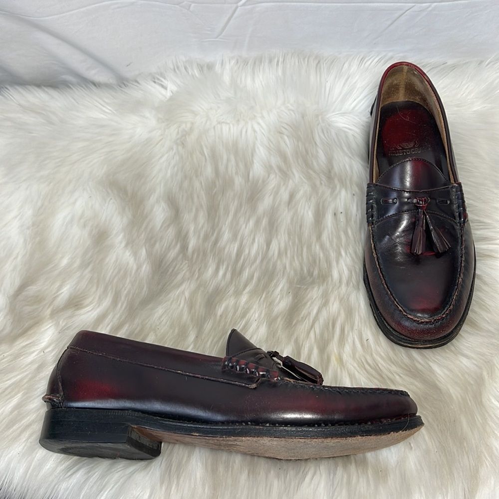 Johnston & Murphy VTG Crown Aristocrat Brown Leather Tassel Loafers Sz 10.5 D/B